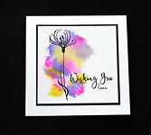 Wishing You Love Flower Cloud - Handcrafted (blank) Card - dr19-0040
